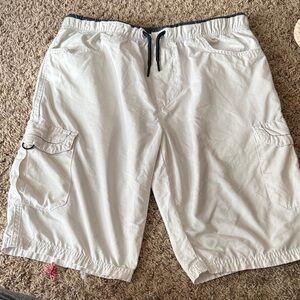 Youth White Cargo Shorts